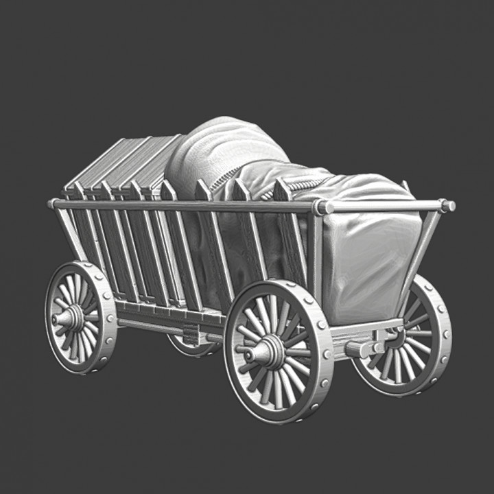 Medieval special supply wagon