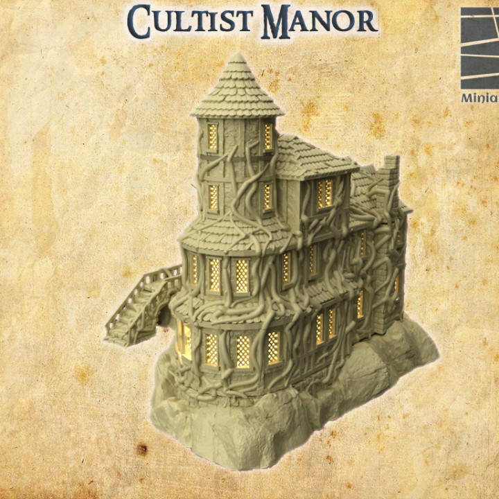 Cultist Manor - Tabletop Terrain - 28 MM image