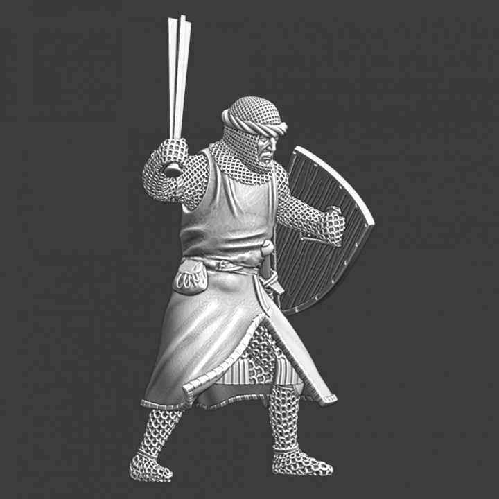 3D Printable Medieval knight fighting with barmace by Northern Crusades ...