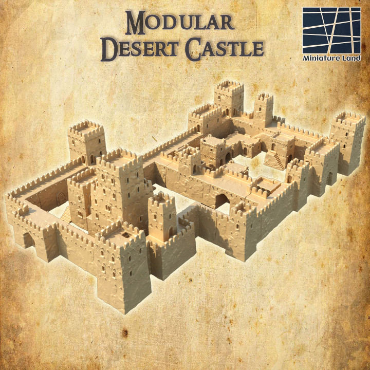 Modular Desert Castle - Tabletop Terrain - 28 MM