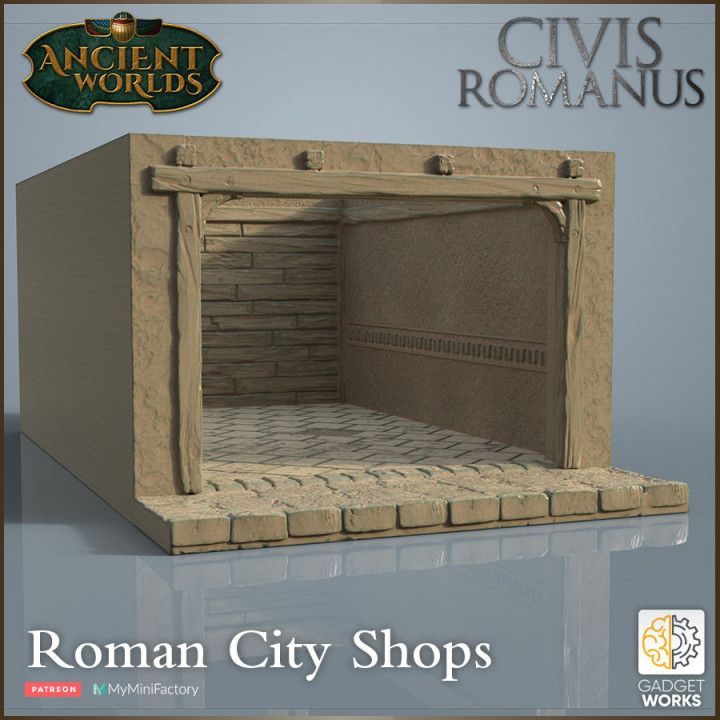 Roman Shop and balcony city building set image