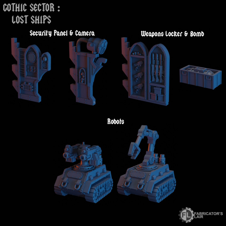 Accessories for boarding action/KT terrain - Gothic Navy style image