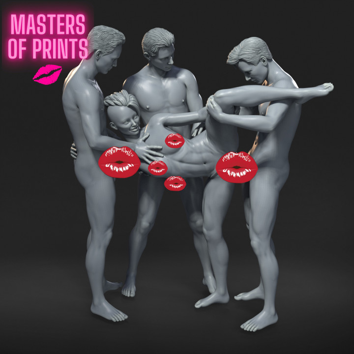 FOURSOME - NSFW - EROTIC MINIATURE 75 MM SCALE image