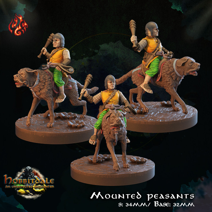 Mounted Halfling Peasants