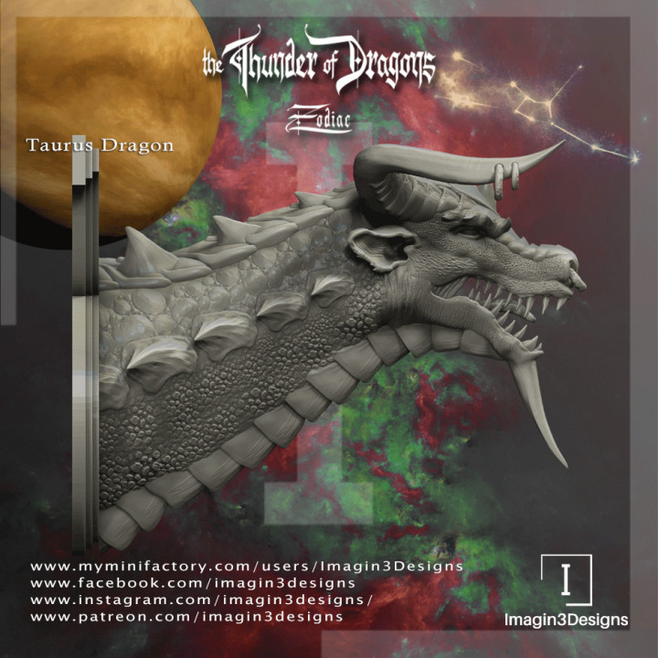 Pre-Supported Taurus Zodiac Dragon