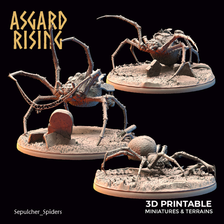 3D Printable Sepulcher Spiders /EasyToPrint/ /Pre-supported/ By Asgard ...