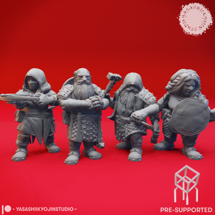 Knot of Duergar  - Tabletop Miniatures (Pre-Supported) image