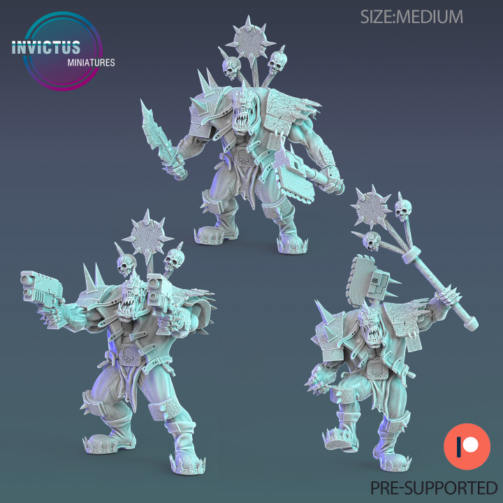 Space Horde Set / Cosmic Orc & Goblin Encounter / Green Skin Army / War Machines / Pre-Supported image
