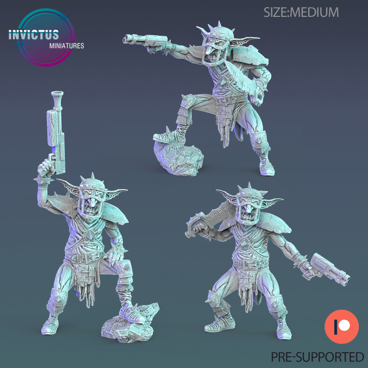 Space Horde Set / Cosmic Orc & Goblin Encounter / Green Skin Army / War Machines / Pre-Supported image