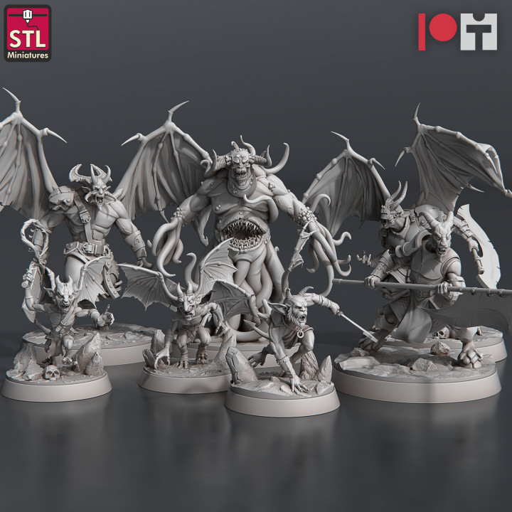 3D Printable Demons Set by STL Miniatures
