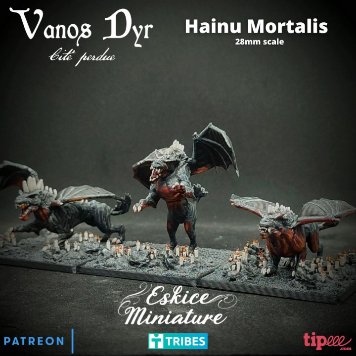 Hainu Mortali, winged dogs of hell - 28mm image