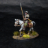 knight conquistador on horse print image