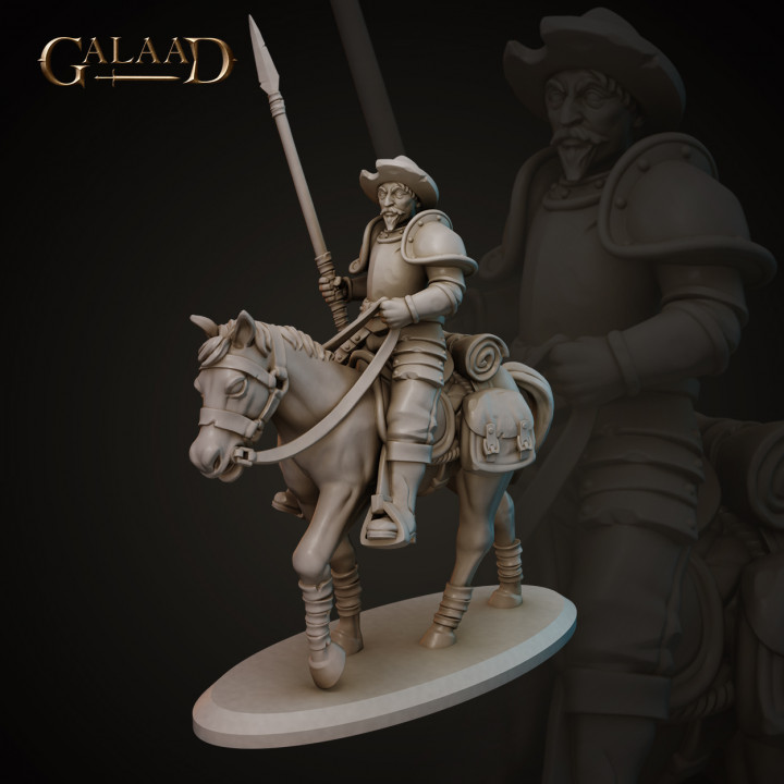knight conquistador on horse image