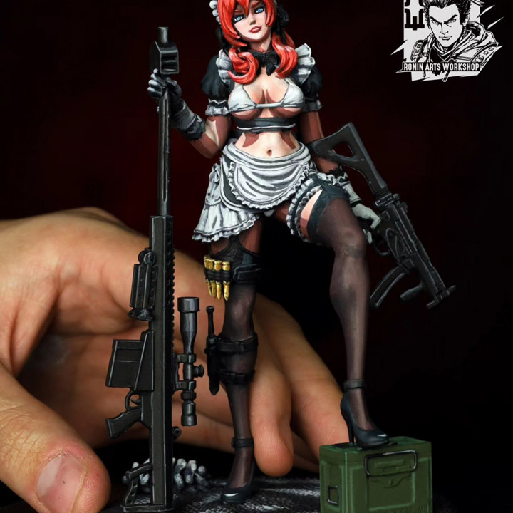 T.A.C. Maid Astrid - 75mm and 120mm (NSFW) Pin-Up image