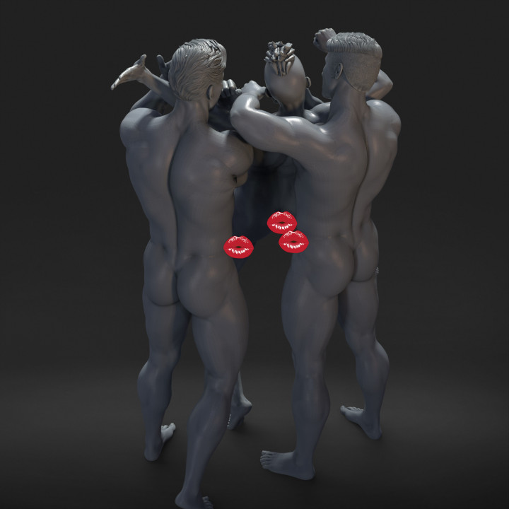 3 masters 1 slave - NSFW - EROTIC MINIATURE 75 MM SCALE