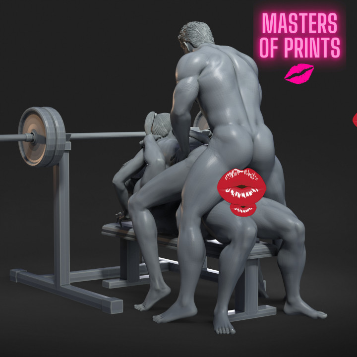sex in the gym - NSFW - EROTIC MINIATURE 75 MM SCALE image