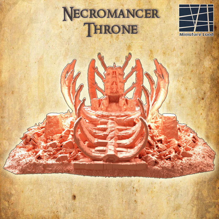 Necromancer Throne  - Tabletop Terrain - 28 MM image
