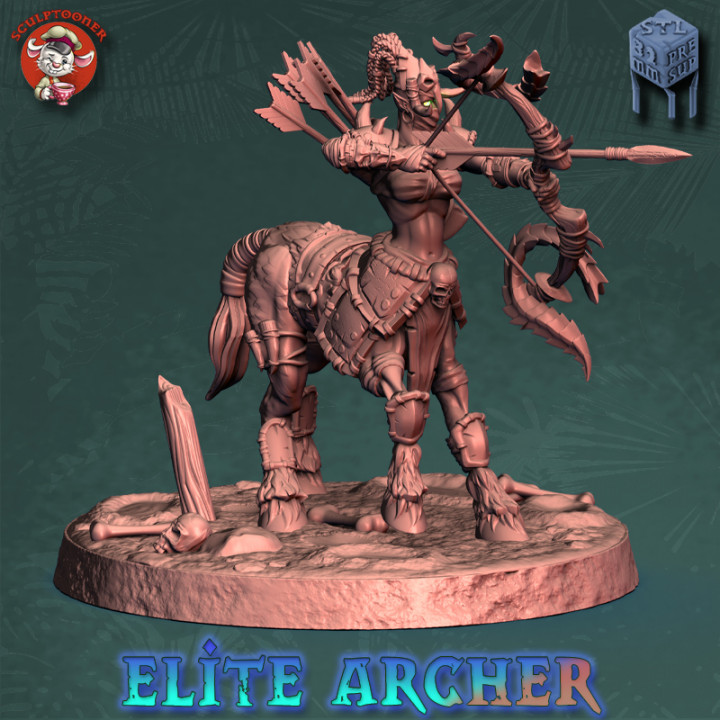 Centaur Elite Archer - 32mm pre-supported miniature