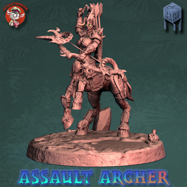 Centaur Assault Archer - 32mm pre-supported miniature