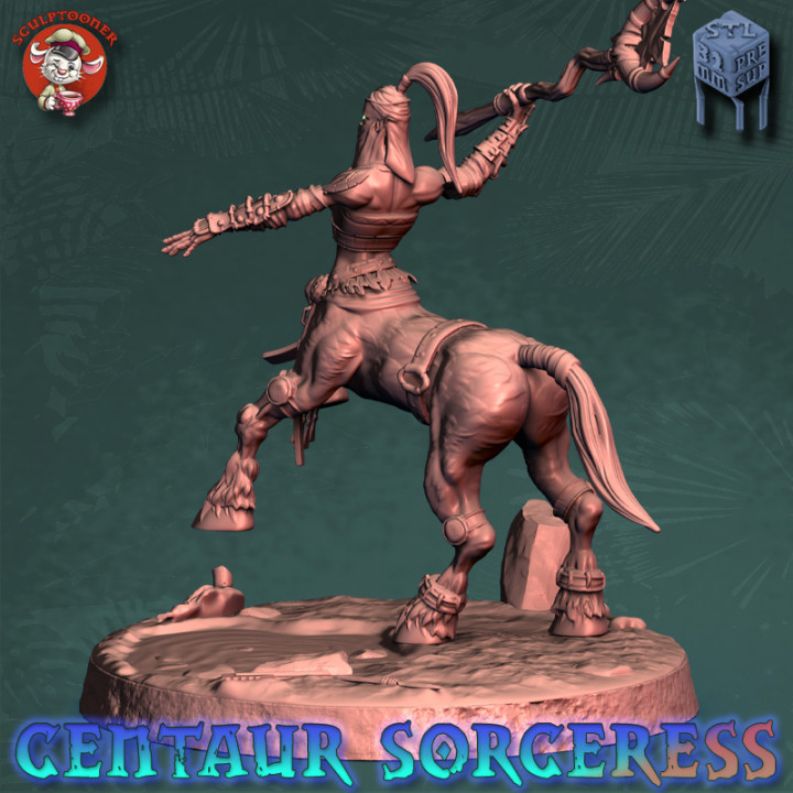 Centaur Sorceress - 32mm pre-supported miniature