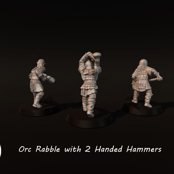 Orc Rabble with 2 handed Hammers image