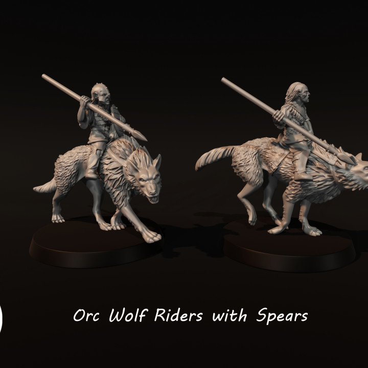 Orc wolf Riders with Spears image