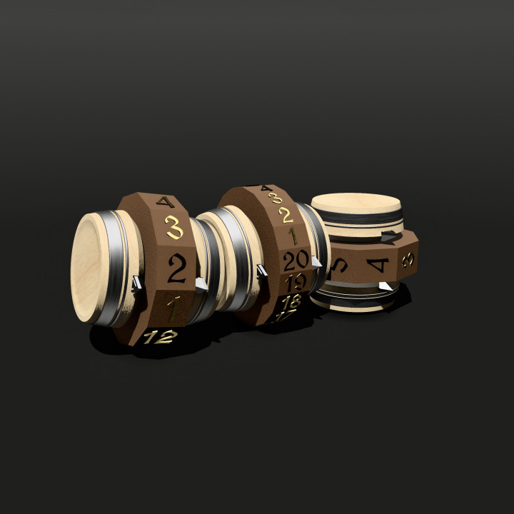 3d Printable Spinner Barrel Dice Set By Lazy Bear