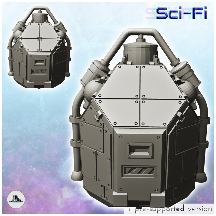 Commando drop-ship with interior and seats (19) - Future Sci-Fi SF Post apocalyptic Tabletop Scifi Wargaming Planetary exploration RPG Terrain image