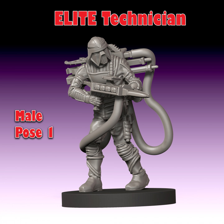 Elite ‘Cartoon’ Combat Technicians, Male Pose 1 image