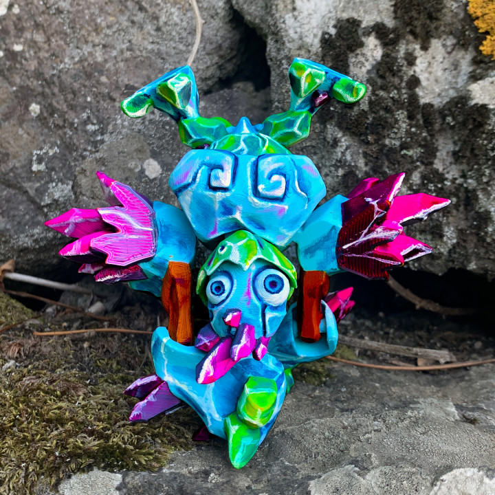 3D Printable Crystal Golem by TwistyPrints