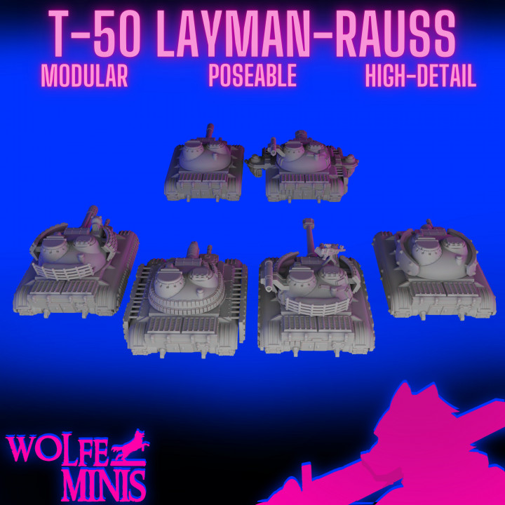 T50 Layman-Rauss Battle Tank Superpack - Imperial Army Red Rifles image