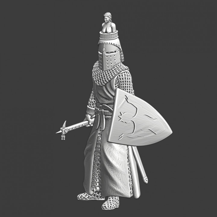 Knight with crested helmet - female symbol image