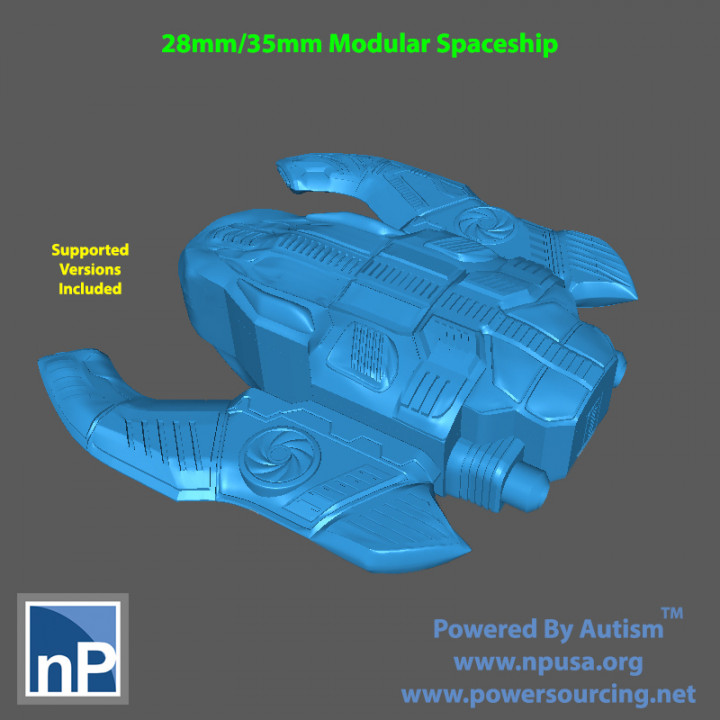 Modular Spaceship for Tabletop Wargames image