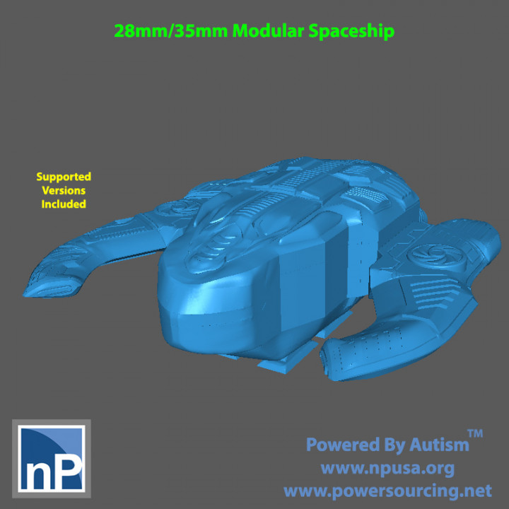 Modular Spaceship for Tabletop Wargames image