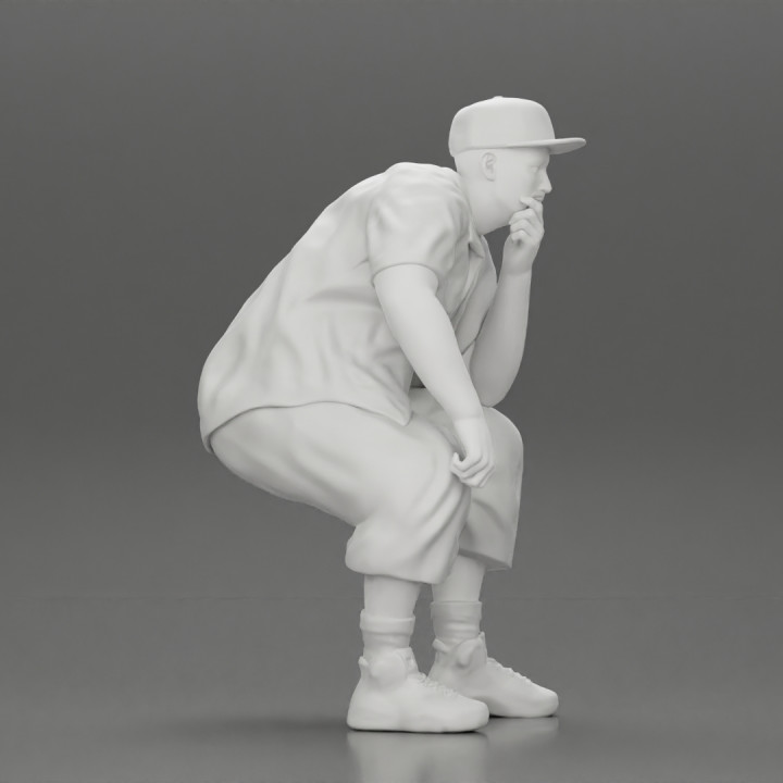 3d Printable Fat Gangster Sitting And Thinking By 3dgeschaft Miniatures Figures 7886