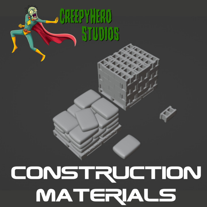 Modern Construction Materials Set image