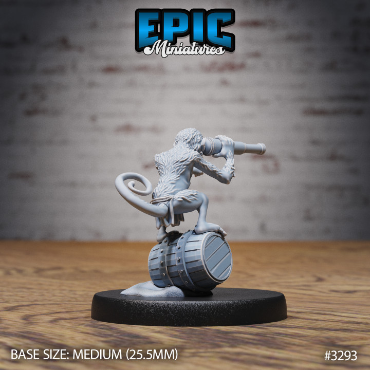 Monkey Canon Crew Set / Corsair Ape / Water Bandit / Ship Mascot / Sea & Ocean Encounter