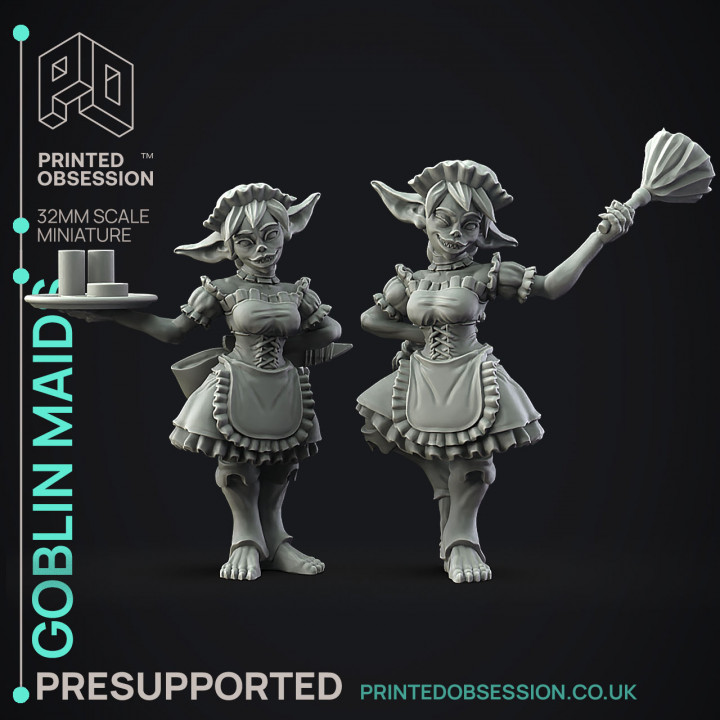 3D Printable Goblin Maids - Goblins - PRESUPPORTED - Illustrated and ...