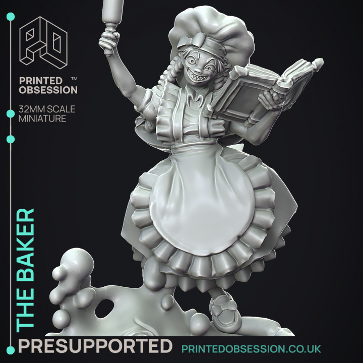 The Baker - Boss Creature -  PRESUPPORTED - Illustrated and Stats - 32mm scale image