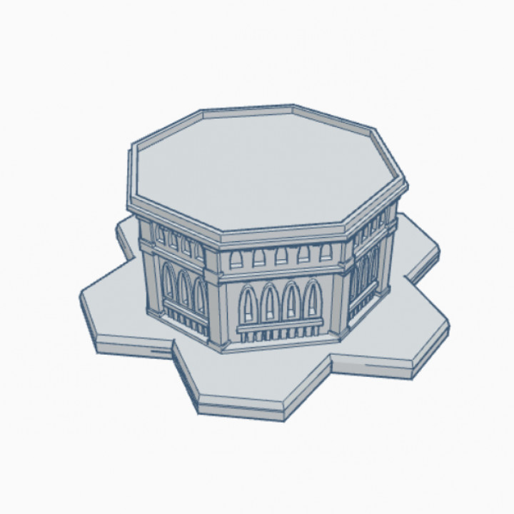 Gothic Building GHB124 With Hex Base