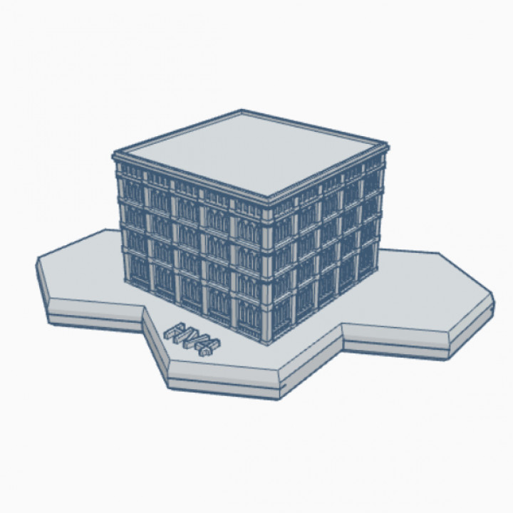 Gothic Building HMSG119 Hex Map Scale