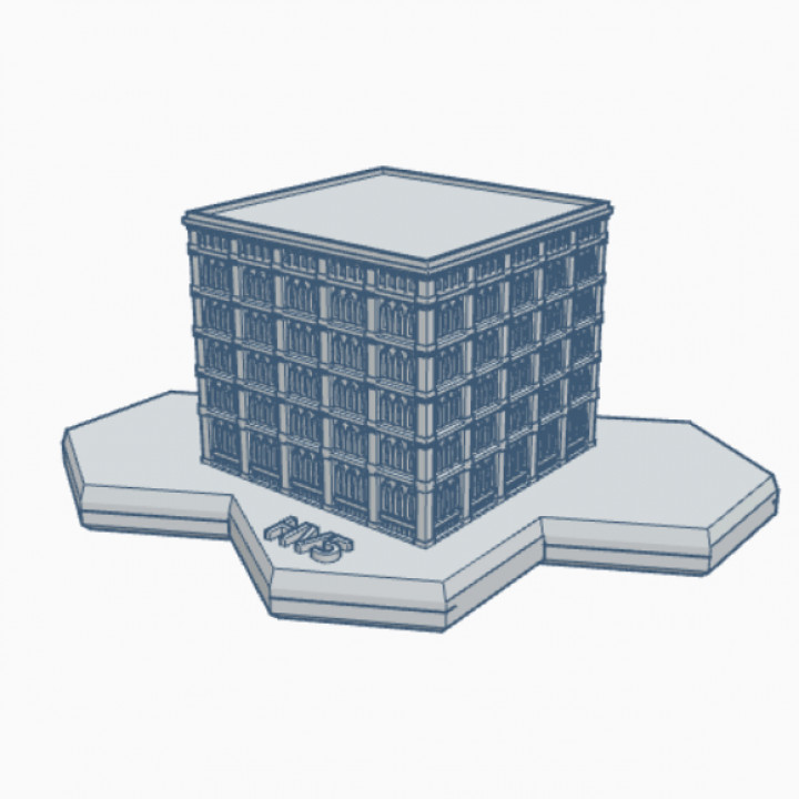 Gothic Building HMSG120 Hex Map Scale