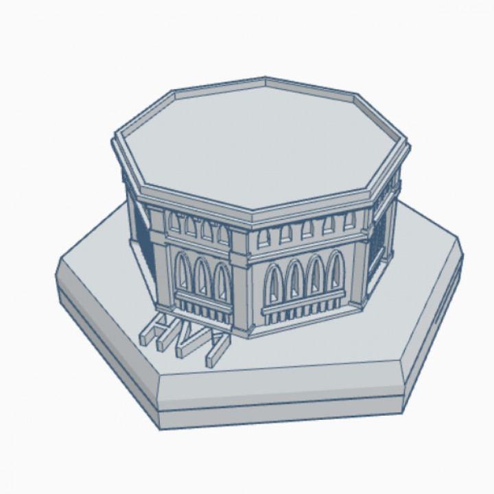 Gothic Building HMSG124 Hex Map Scale