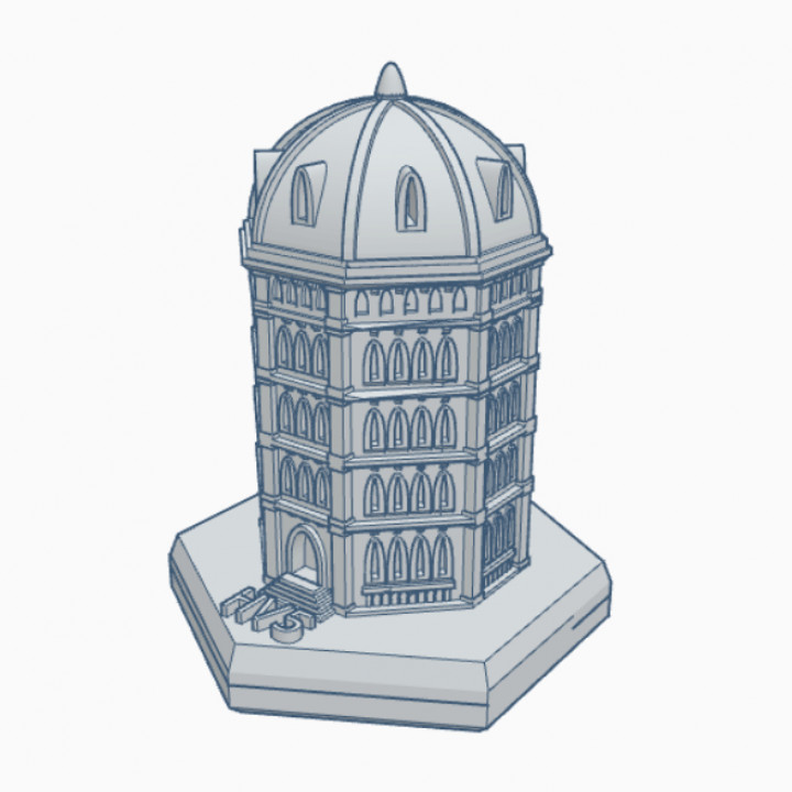 Gothic Building HMSG127 Hex Map Scale