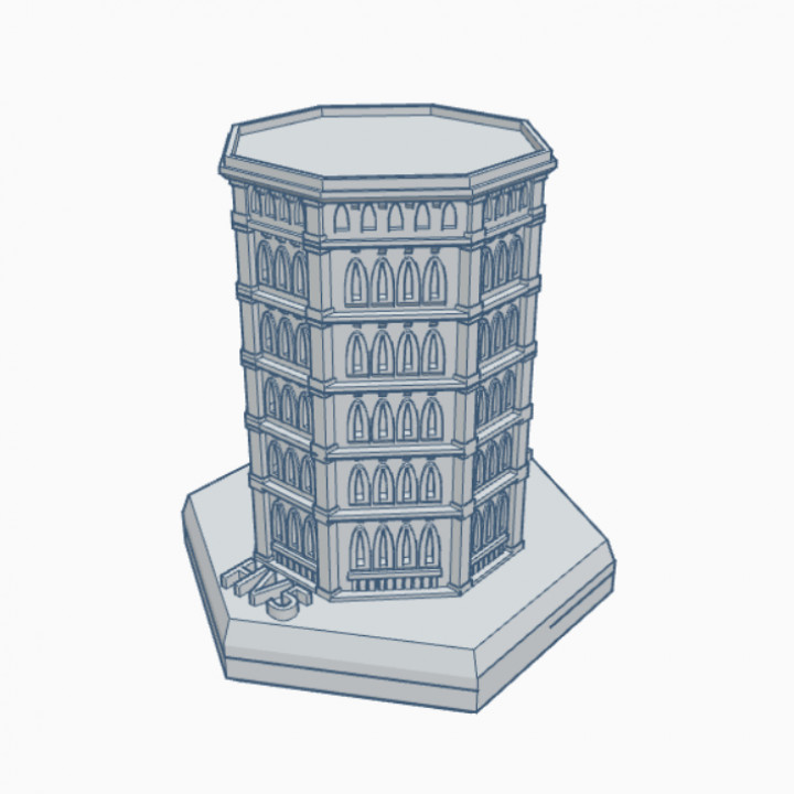 Gothic Building HMSG128 Hex Map Scale