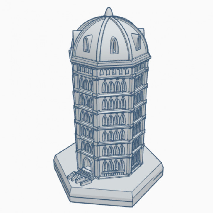 Gothic Building HMSG129 Hex Map Scale