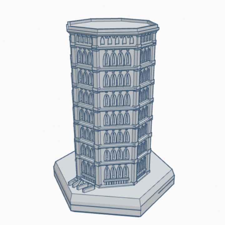 Gothic Building HMSG130 Hex Map Scale