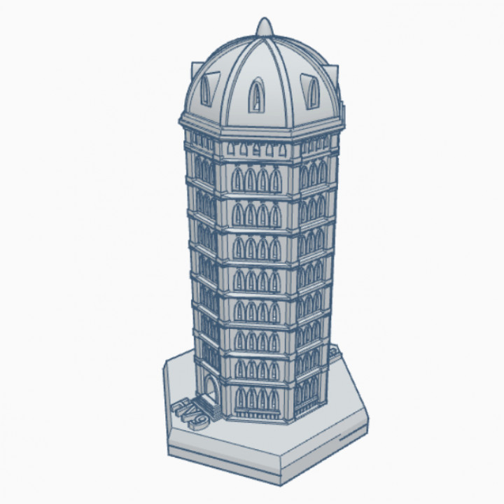 Gothic Building HMSG131 Hex Map Scale