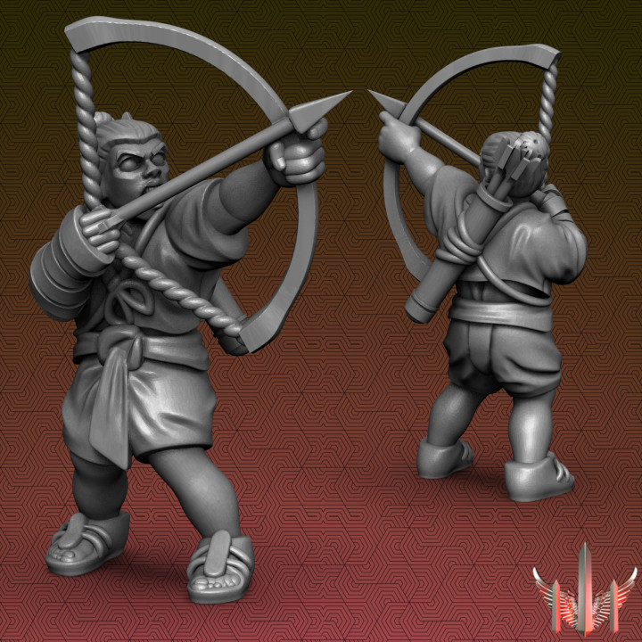 3D Printable Peasant Pose C Archer by Triple Spire Workshop