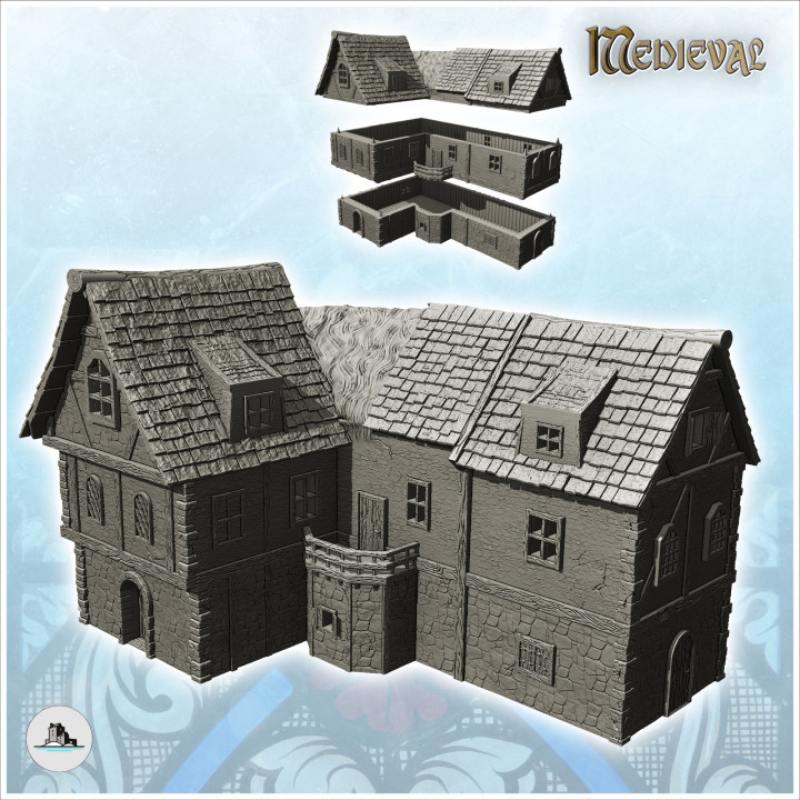 Medieval village pack No. 2 - Medieval Gothic Feudal Old Archaic Saga 28mm 15mm image